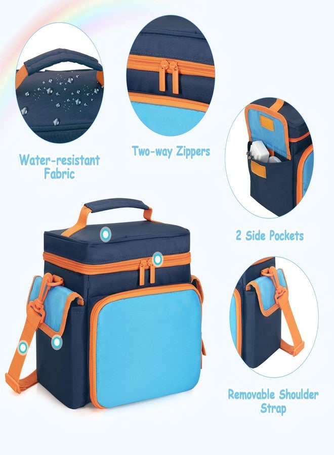 GRAOSO Carrying Case Compatible with Tonies 2/1, Storage Bag Organizer for Audio Player Starter Set, Figures, Headphones, Charging Station, Accessories, with Shoulder Strap and Handle, Blue (Case Only) - Image 4